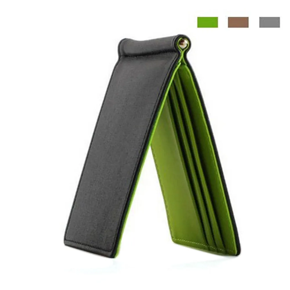 

Mens Simplicity Leather wallets bifold multicolor Money cash ID Credit bank card holder ultra Slim Wallets new Porte Monnaie
