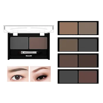 

1set Top quality makeup Eyebrow powder waterproof Eyebrow powder 4 Colors Eye Shadow Eye Brow Palette + Brush Eyebrow Enhancer