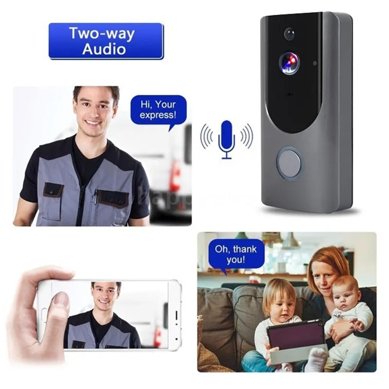 

Video Doorbell Wifi Alarm Home Security Premium Without Battery Phone Video Doorbell Multifunctional APP Remote Waterproof