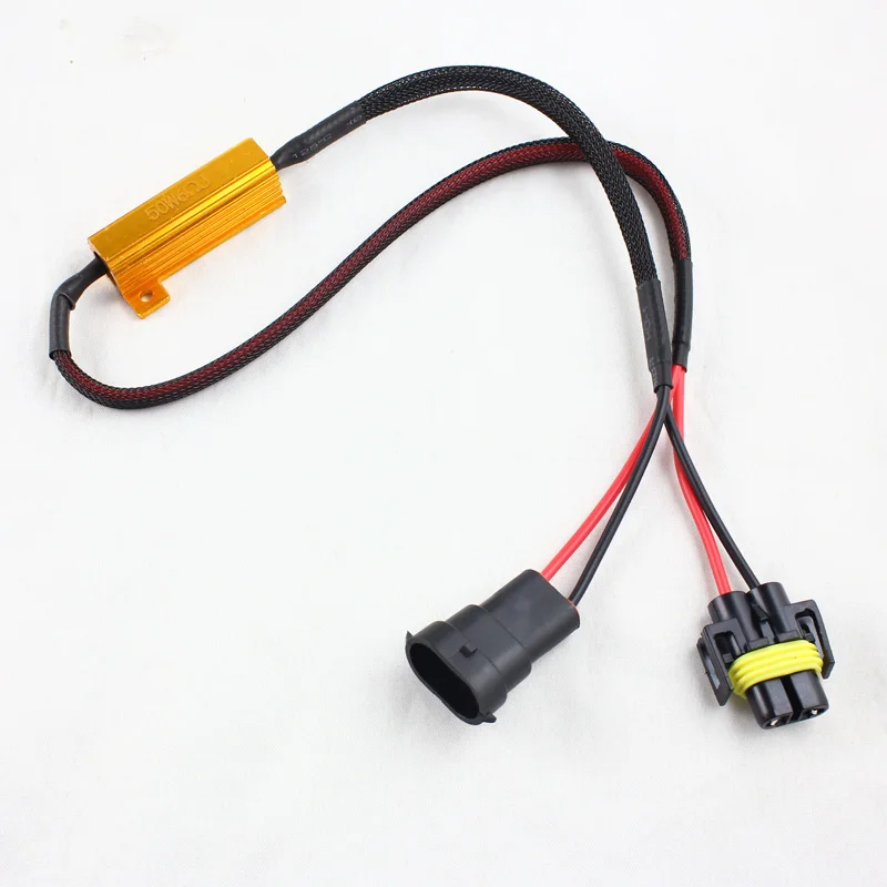 

H8 H9 H11 LED Warning Canceller decoder for H8 H9 H11 HID Xenon LED fog lights ERROR FREE Load Resistor canceller harness cables