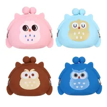 Kawaii конфеты Сова Кошелек силиконовый маленький мешочек милый кошелек для монет для девочки ключ кошелек детский мини-чехол для животных сумка для хранения