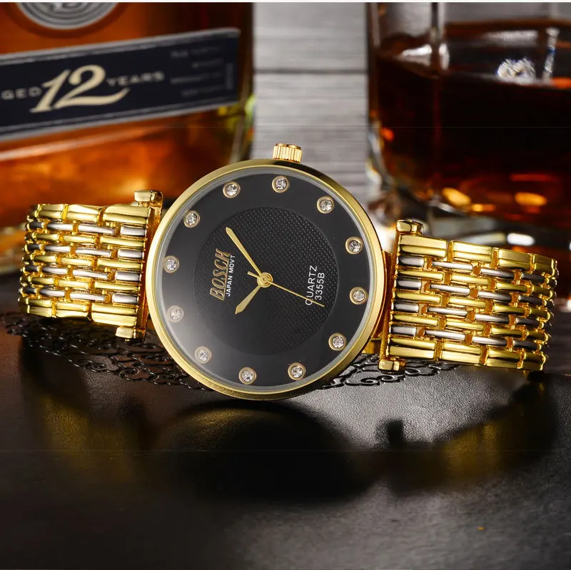 

Genuine tungsten steel watch waterproof 2019 new fashion trend simple atmosphere rose gold quartz watch