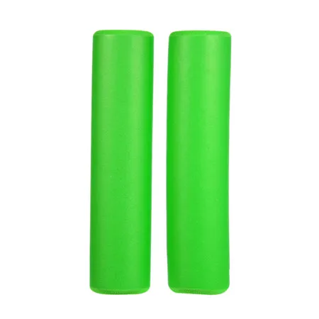 1 Пара Сверхлегкий высокой плотности пены, силиконовые губчатая ручка на руль велосипеда для горного велосипеда Анти-занос, удар, хорошо впитывают супер мягкие ручки - Цвет: Зеленый