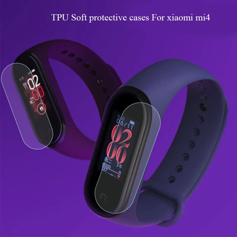 BOORUI 5 шт./лот mi band 4 защитная пленка для экрана против царапин TPU мягкие чехлы для Xiao mi NFC mi Band 4 smartband