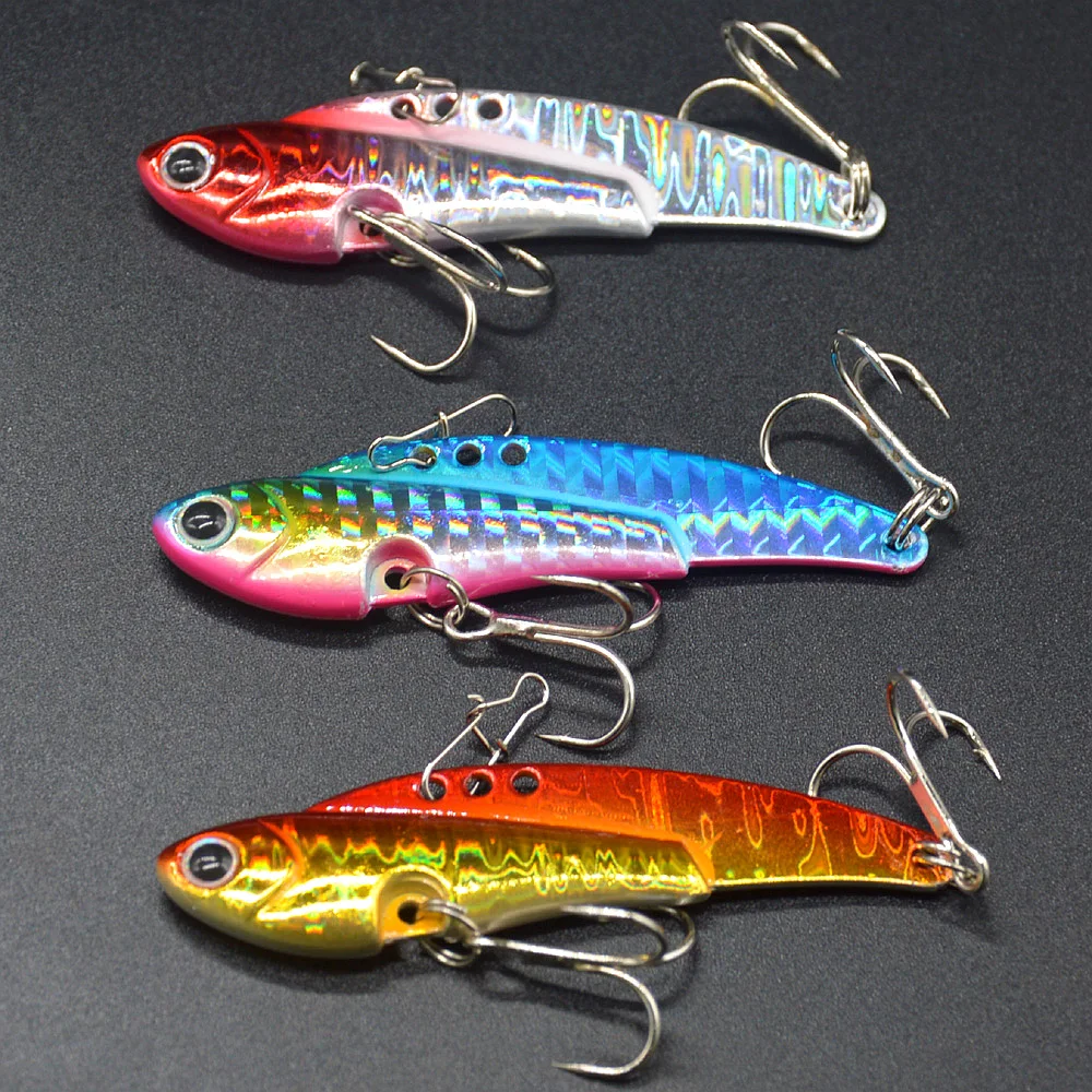WLDSLURE 3Pcs Metal Vib Lures Fishing VIB Lure 6cm/20g Sinking