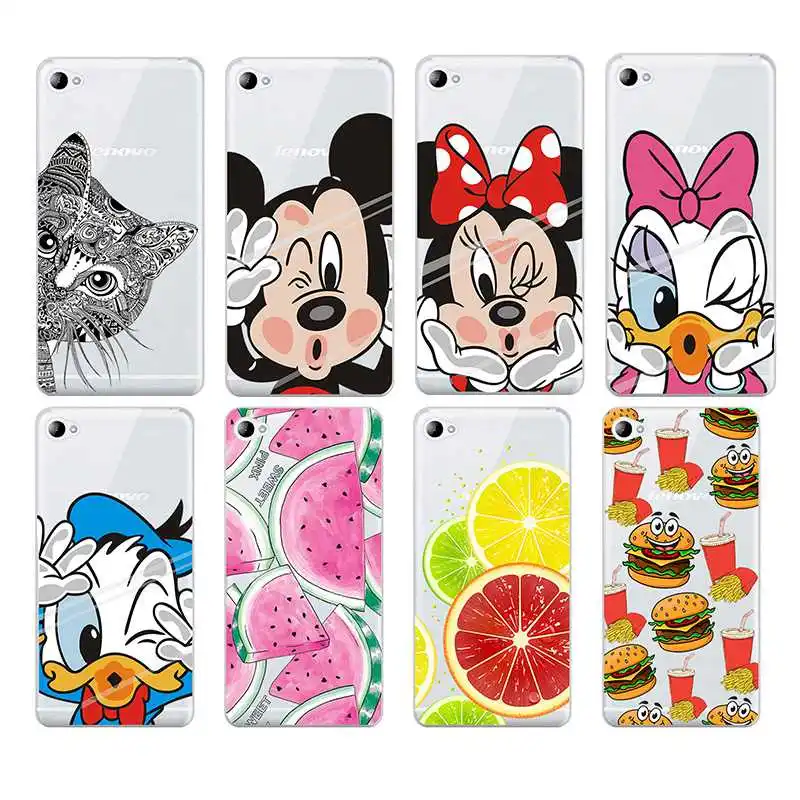 

Soft Tpu Clear Case For Lenovo S90 S60 A2010 A1000 A5000 with Minnie Cute Mickey Fruit Animal Ice Cream For K3NOTE K4NOTE K5NOTE