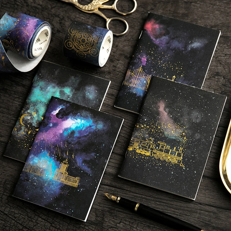 

Creative Starry Star Notebook Inner Grid/Blank/Line/Weekly plan Notepad Planner Journal School Tool Stationery