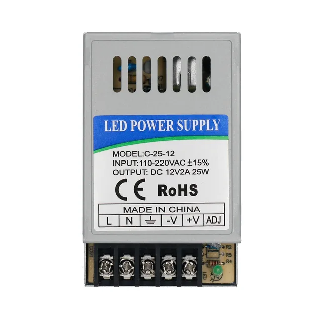 Controlador LED de 24W DC12V 2A DC24V 1A para fuente de alimentación, transformador de luz de Control de voltaje de corriente constante para tira LED y bricolaje Controlador LED de 24W DC12V 2A DC24V 1A para fuente de alimentación, transformador de luz de Control de voltaje de corriente constante para tira LED y bricolaje