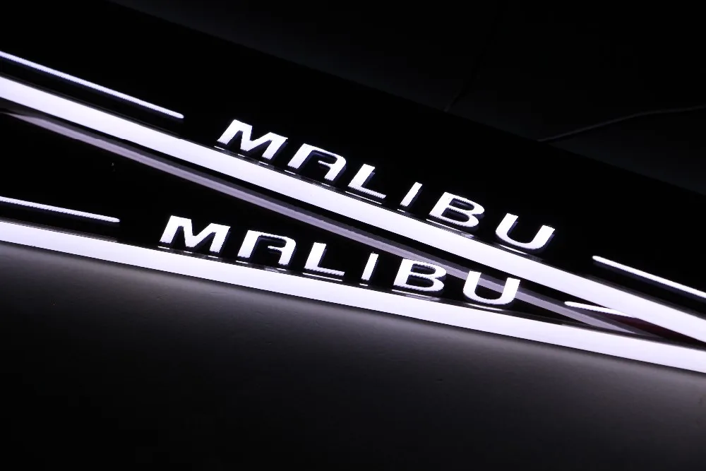 WOOBEST водонепроницаемый ультратонкий акриловый светодиодный порог для Chevrolet malibu 2011-15, светодиодный движущийся скребок для очистки ног на двери, тропинка света