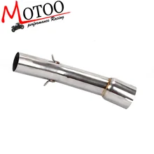 Глушитель выхлопной средней трубы мотоцикла для YAMAHA FZ1 FZ1N FZ1000 2006 2007 2008 2009 20102015 Соединительная труба без выхлопной трубы