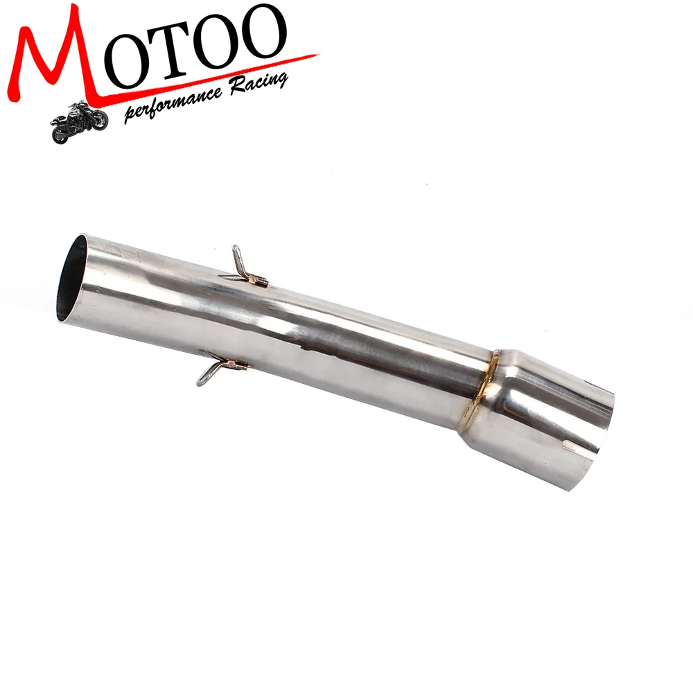 

Motoo - Motorcycle Exhaust middle pipe Round Muffler for YAMAHA FZ1 FZ1N FZ1000 2006-2015 link pipe without exhaust