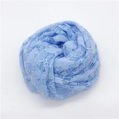 Реквизит для фотосъемки новорожденных эластичное кружевное одеяло детская пеленка 50*160 см детское обертывание муслиновой пеленкой аксессуары для фотосессии новорожденных реквизит - Цвет: blue