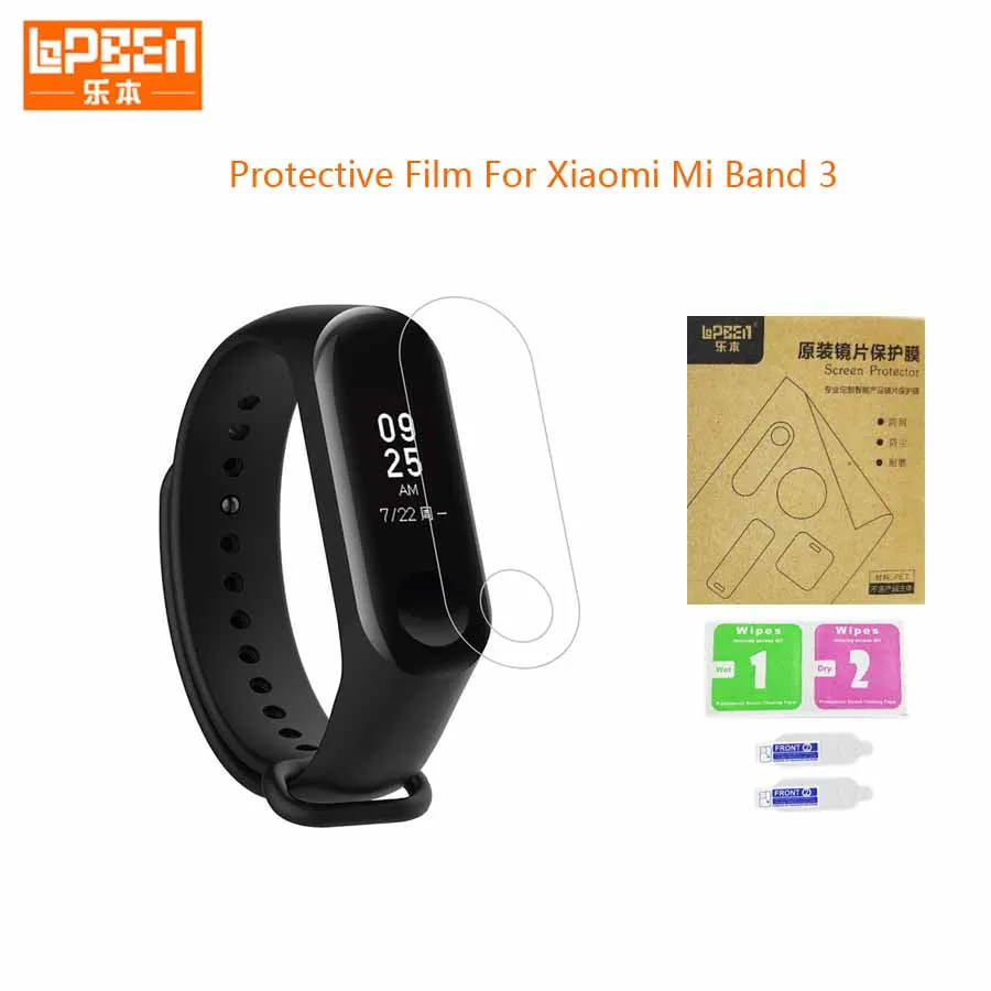 

Lopben Screen Protective Film For Xiaomi Mi Band 3 Smart Bracelet Smartband 2pcs Per Pack Anti-scratch Miband 3 Screen Protector