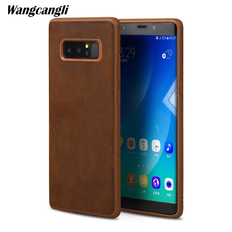 

All-inclusive mobile phone shatter-resistant shell custom business shell for Samsung note 8 leather retro crazy horse leather