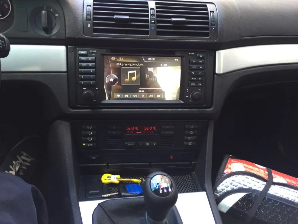 Top In Stock Original UI 2 din Car DVD player for bmw e53 E39 X5 With GPS BT Radio USB SD Steering wheel control Canbus Free GPS map 1