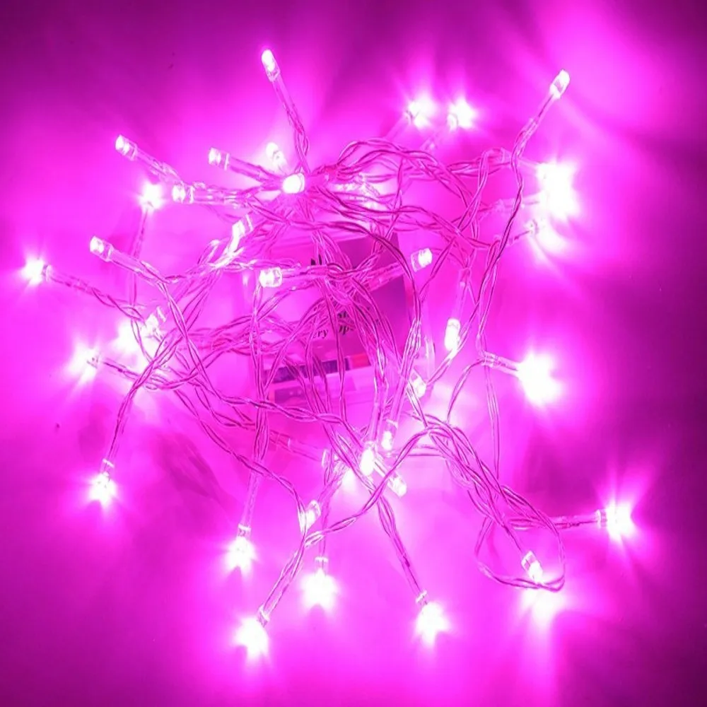 pink 10M LED String Lights 3*AA Battery Operated Waterproof Fairy LED