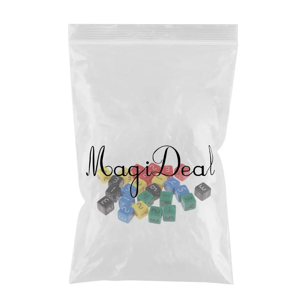 25x Acrylic Square Six Sided D6 Dices 16mm for KTV Shaker Cup Game Prop Gift Six Sided Acrylic Dice 