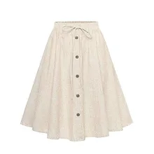 Бандаж на пуговицах Повседневная летняя пляжная юбка женское Полосатое однобортное кружевное расклешонное платье с высокой талией