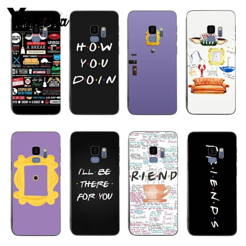 

Yinuoda Friends Season TV Black Soft silicone Phone Case For samsung S8 S9 S8plus S7 Edge Note 8 Note 9