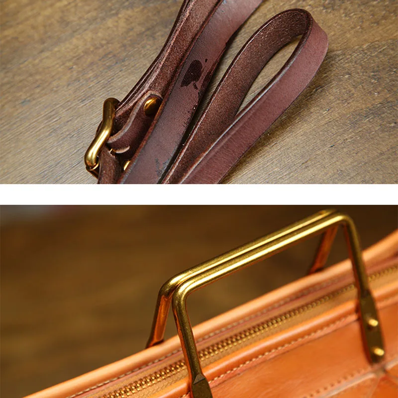 AETOO Vintage literary original handmade leather handbag geometric stitching small tote bag casual leather dumpling bag handbag