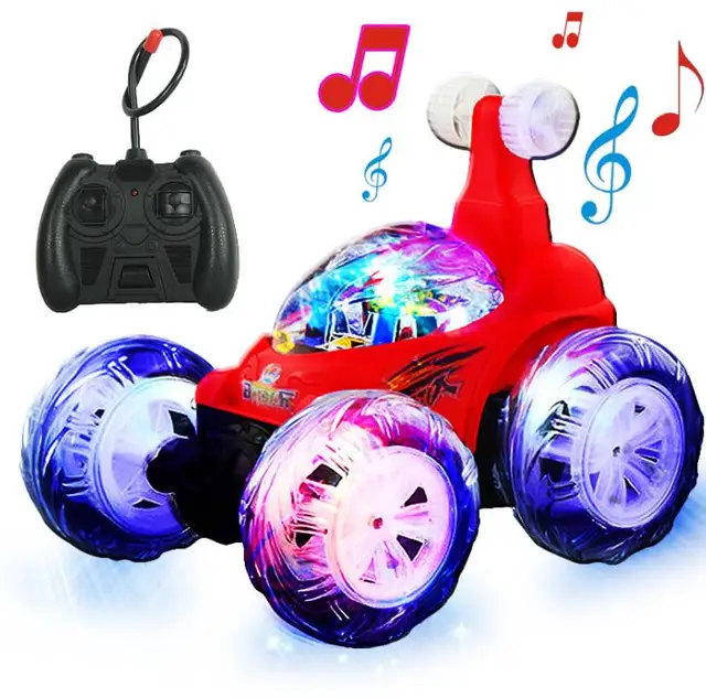 Cool Mini RC Car Remote Control Toy Stunt Car Monster Truck Radio Electric Dancing Drift Model 