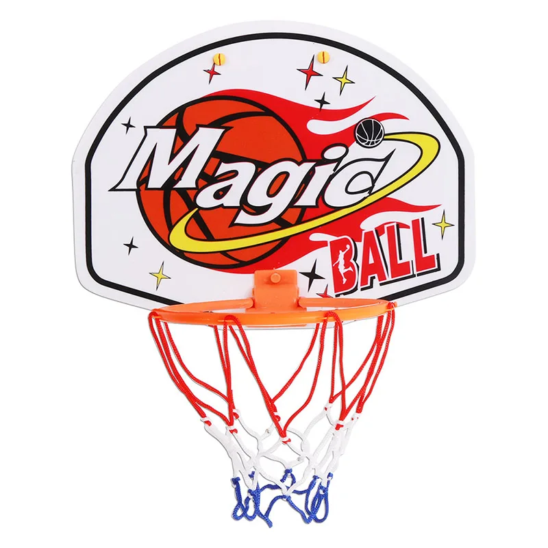 

Basketball Plastic Hanging Basketball Netball Hoop Basketball Box Mini Basketball Board Toy Rebounds Indoor Adjustable 27*21cm