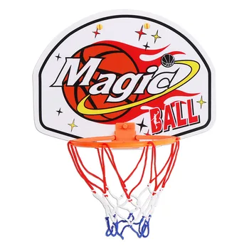 

Basketball Plastic Hanging Basketball Netball Hoop Basketball Box Mini Basketball Board Toy Rebounds Indoor Adjustable 27*21cm