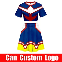 Костюм для косплея «Мой герой», костюм на Хэллоуин, костюм с короткой юбкой, лидер продаж, футболка с короткими рукавами и короткая юбка, костюм, комплект из 2 предметов, комплект высокого качества