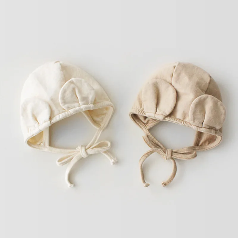 1474 весна-осень Комбинезон для маленьких мальчиков и девочек, комплект из 2 предметов, шапка для новорожденных+ комбинезон с принтом щенка