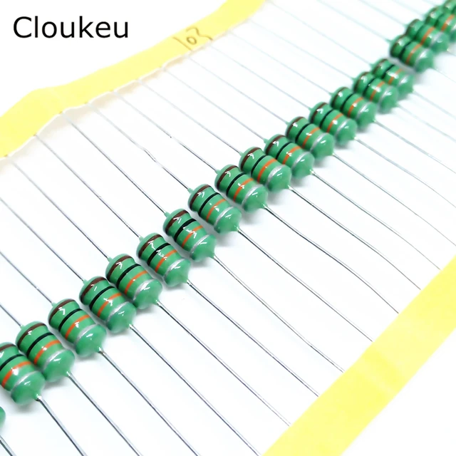 20Pcs 1w 10MH 103K Color Code Inductance Inductor 0510 10000UH 10MH