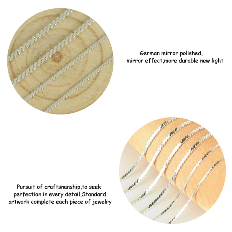Итальянский изготовленный из чистого 925 пробы серебра тонкий S форма цепи ожерелье для модного костюма на вечеринку ювелирные изделия Bijoux для женщин девушек горячий подарок