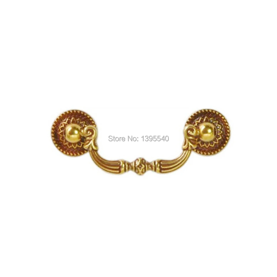 New 76mm Antique Hanle Vintage Brass Knobs Creative Cupboard