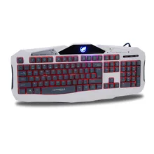 Профессия Красный/Фиолетовый/Голубой Подсветкой LED Pro Gaming Keyboard 104CK Проводной USB Питание Полный N-Key для LOL Компьютерная Периферия