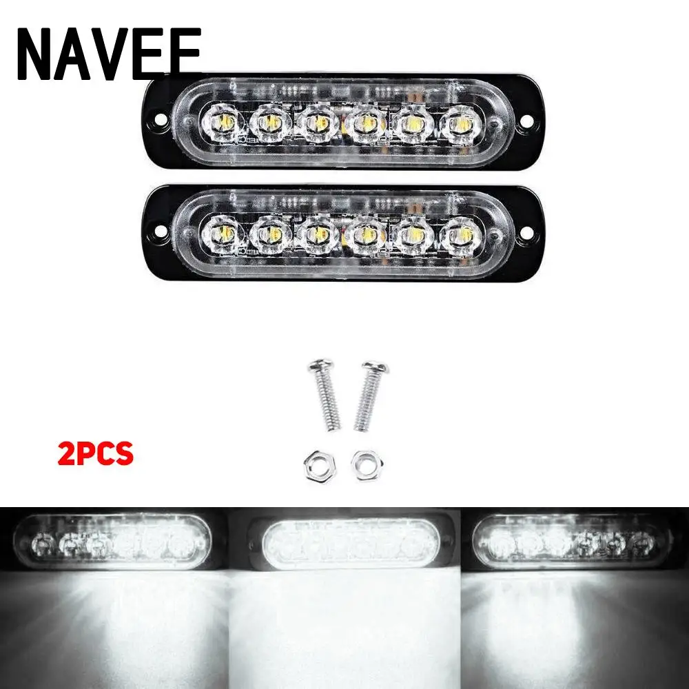 6LED 18 Вт режимов автомобильный Грузовик стробоскопическая вспышка аварийный