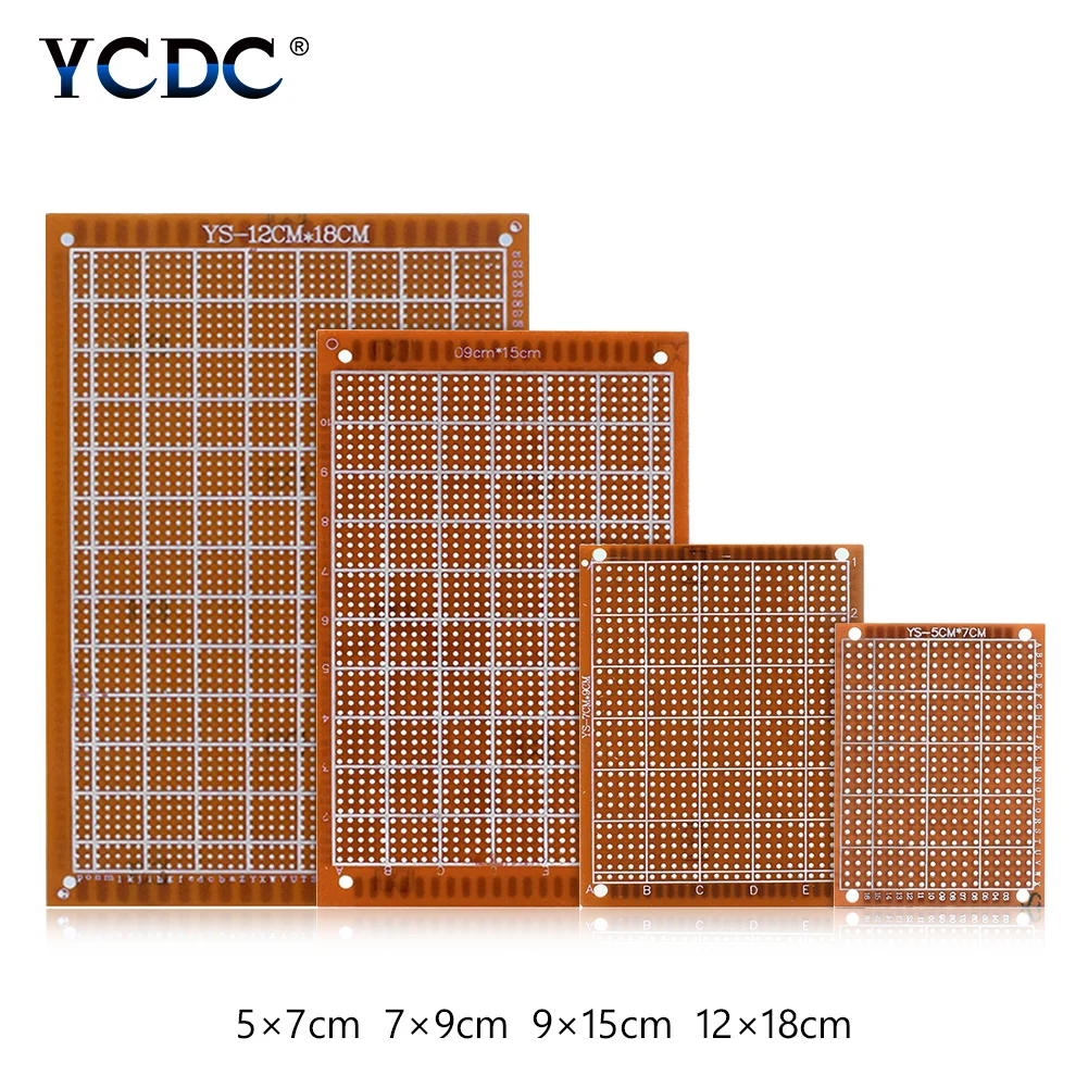 YCDC 5Pcs Bakelite Circuit Board DIY Prototype Single Side Copper 5x7cm