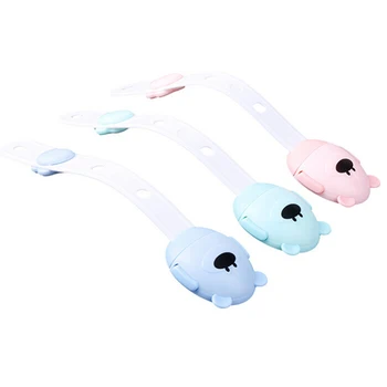 

1 Piece Brand New Promotion Door Lock Cabinet Wardrobe Refrigerator Safety Safe ABS Belt Toilet Lock For Kid Child Baby