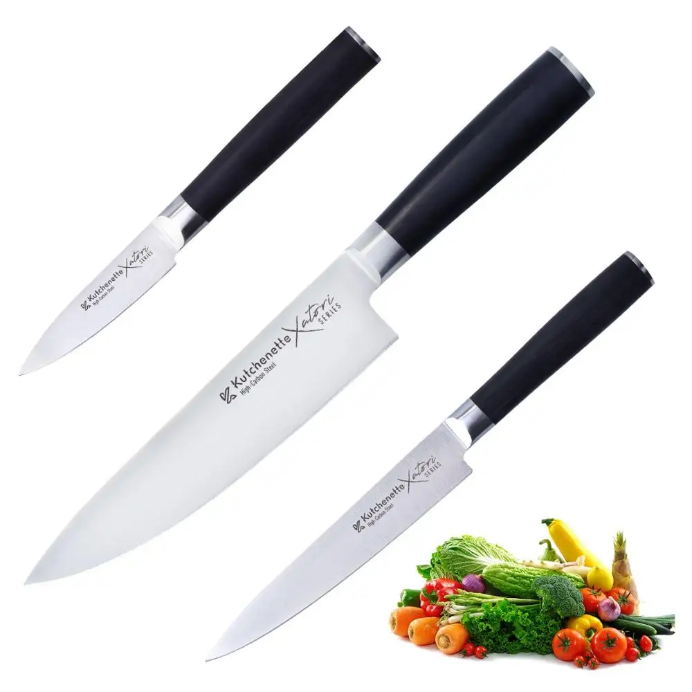  SEDGE 3 Pcs Kitchen Knife Set - 8'' Chef 6'' Utility  3.5'' Paring Japanese Stainless Steel Chef's  - 33008898293
