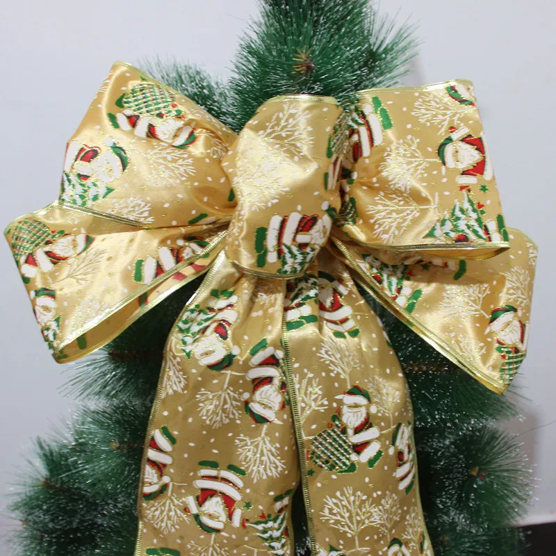 65*44 см длинный ленточный бант для рождественской ёлки для рождественской елки украшения подарки праздничные украшения