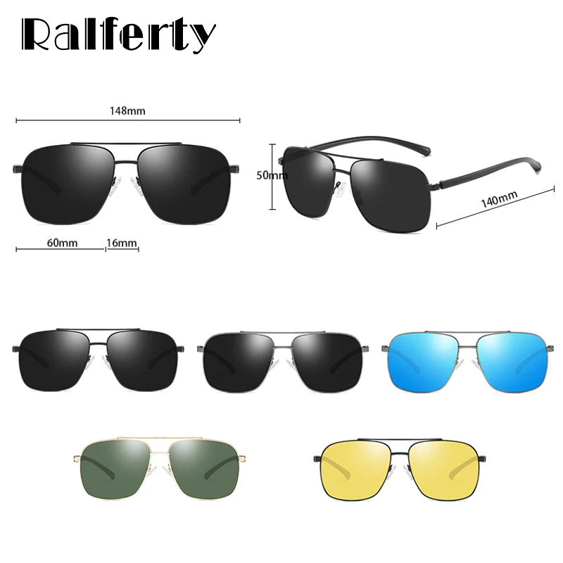 Ralferty, солнцезащитные очки, мужские, поляризационные, квадратные, высокое качество, UV400, солнцезащитные очки,, мужские, для вождения, рыбалки, очки, gunes gozlugu D201943
