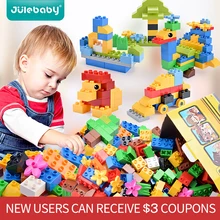 52-156 шт DIY дизайн строительные блоки игрушки для детей мальчиков дети совместим с Duplo большой размер кирпичная образовательная модель