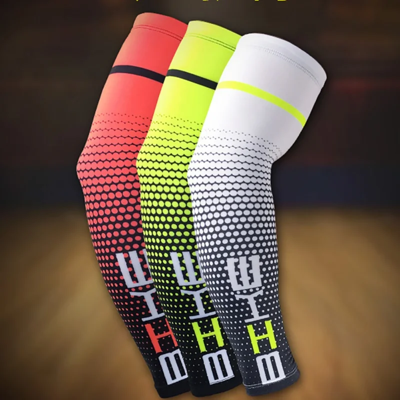 1 pair Cycling Arm Sleeve For Basketball Running Bicycle Arm warmers Camping Sports Sun Protection UV Fingerless Cove