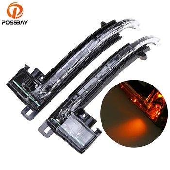 

POSSBAY Car Side Wing Mirrors Indicator Turn Signal Light Lamp for Audi A6L 2005-2012 Rearview Mirror Signal Lights Styling