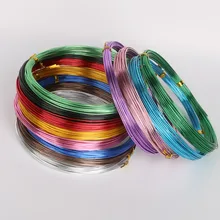 1mm 1.5mm 2mm 2.5mm Anadized kolor Aluminium drut rzemieślniczy frezowanie przewód dla DIY bransoletka naszyjnik komponenty do wyrobu biżuterii