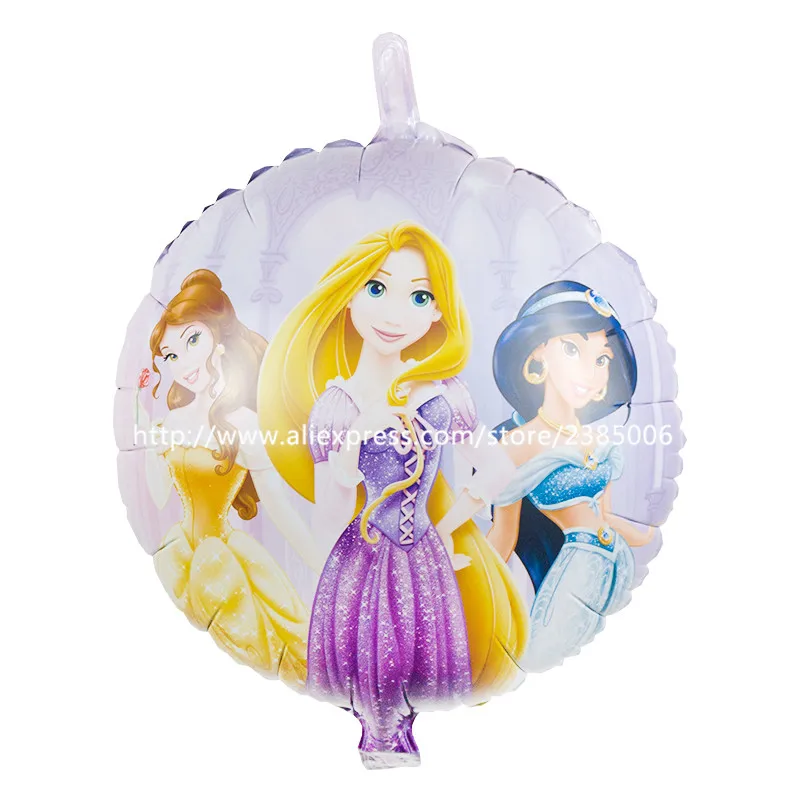 50 шт./лот 45*45 см три принцесса фольги воздушный шар Золушка алюминиевые воздушные шары День рождения принцессы украшение шар mylar