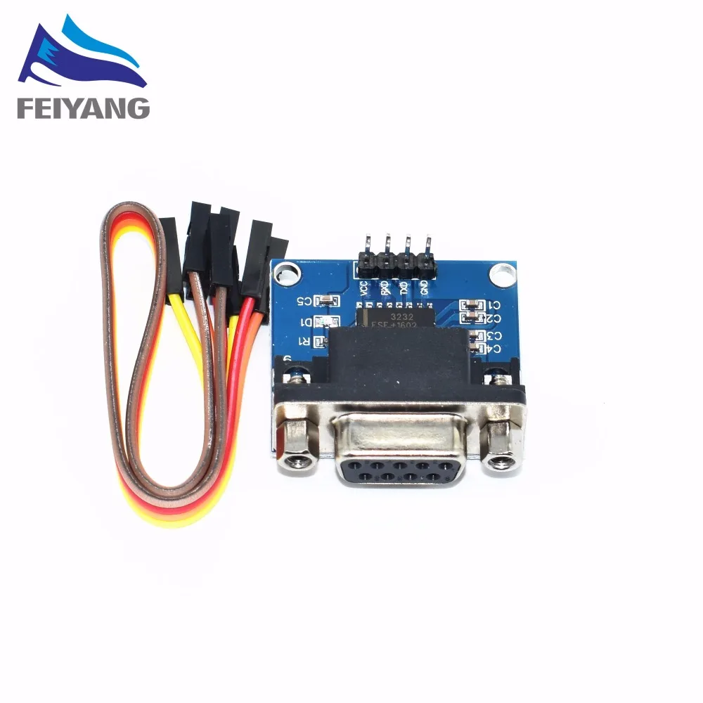 

10PCS SAMIORE ROBOT MAX3232 RS232 to TTL Serial Port Converter Module DB9 Connector MAX232