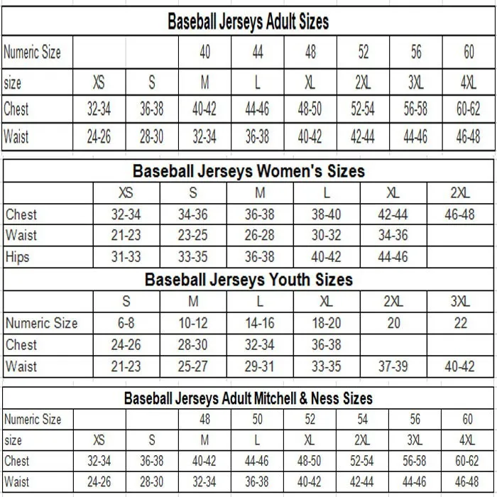 Baseball-Jerseys-Size