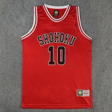 Shohoku школьный баскетбол команда 1-15 Sakuragi Джерси для косплея Hanamichi Топы рубашка Спортивная униформа SLAM Данк Косплей Размер M L XL XXL