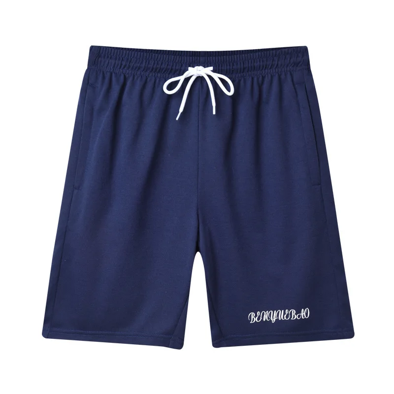Летние спортивные шорты мужские фитнес-брюки для тренировок быстросохнущая спортивная одежда дышащие спортивные свободные пляжные шорты для бега L - Цвет: Navy Shorts