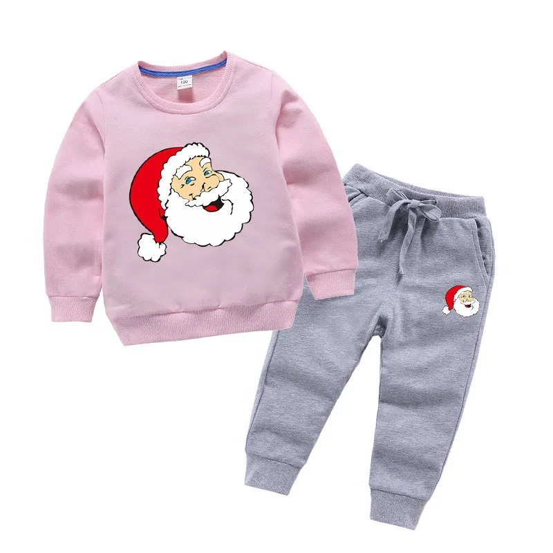 Одежда для маленьких мальчиков комплект одежды с рисунком для девочек, осенний свитер с длинными рукавами зимняя одежда для маленьких девочек детский Рождественский комплект - Цвет: color 4
