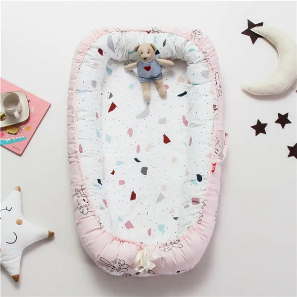 Baby Nest Bed Crib Travel Bed Cot for Children Infant Kids Cotton Cradle Newborn Bumper - Цвет: C4